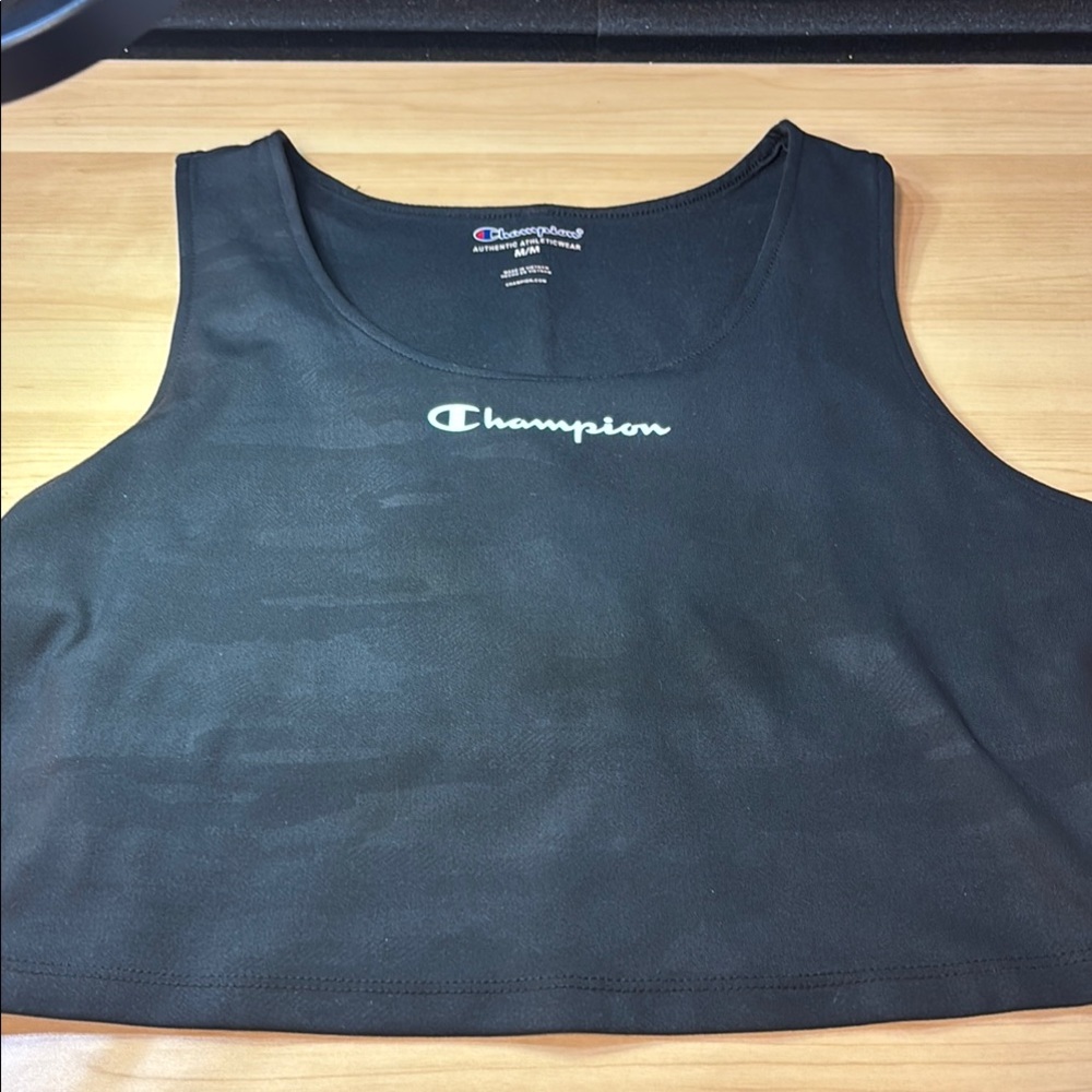 Champion Black Crop Top
